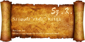 Szigyártó Kitti névjegykártya